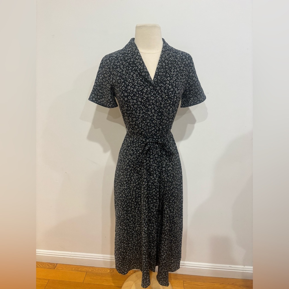 Club Monaco Open Neck Silk Shirt Dress, Size: XS - Picture 11 of 12